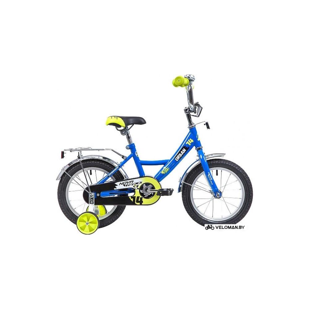 Детский велосипед Novatrack Urban 14 (синий/желтый, 2019)