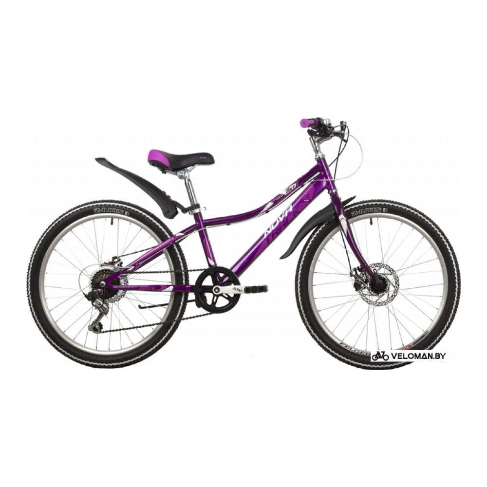 Велосипед Novatrack Alice Disc 24 р.12 2021 (фиолетовый)