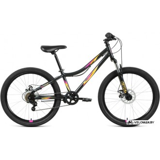 Велосипед Forward Iris 24 2.0 D 2022 (черный/розовый)
