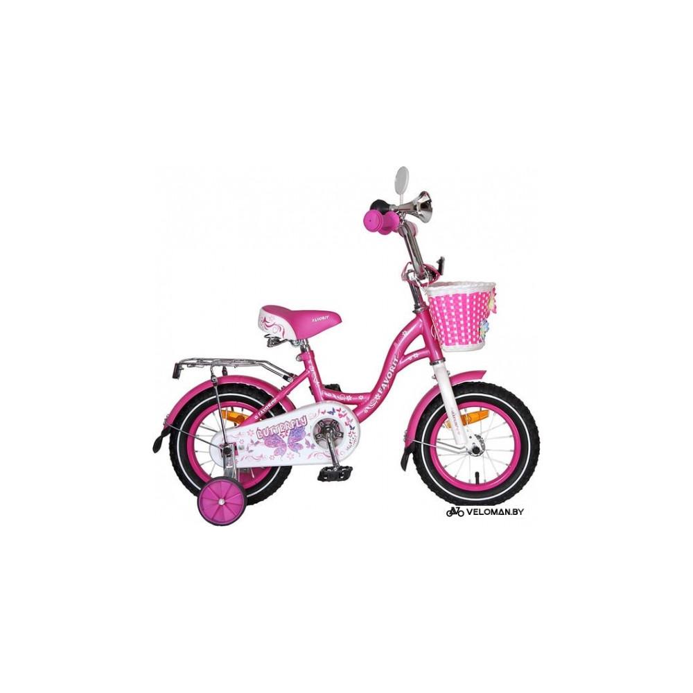 Детский велосипед Favorit Butterfly 12 (розовый/белый, 2019)
