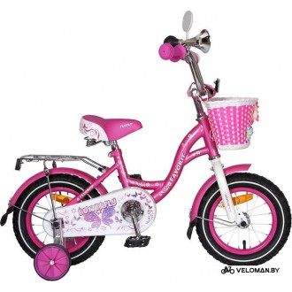 Детский велосипед Favorit Butterfly 12 (розовый/белый, 2019)
