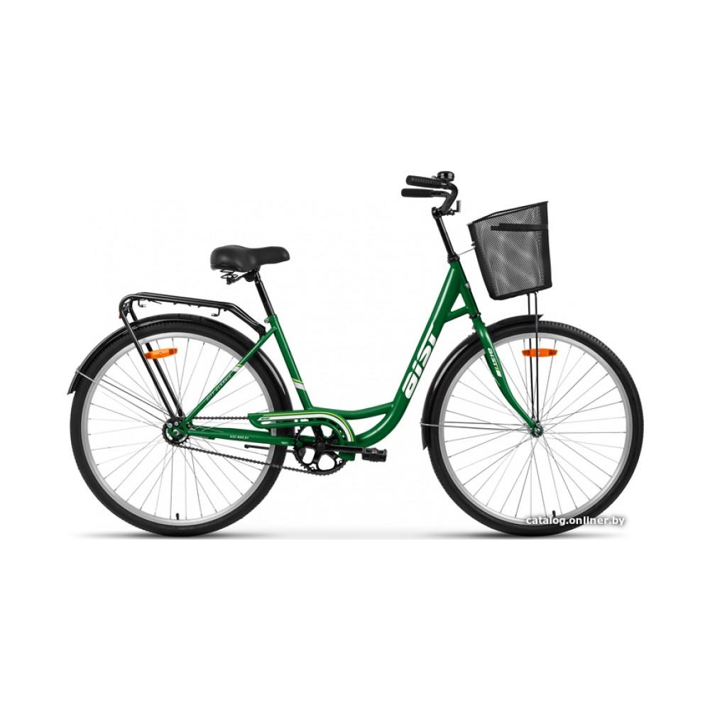 Велосипед городской AIST 28-245 с корзиной 2022 (зеленый)