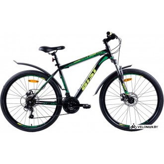 Велосипед горный AIST Quest Disc 26 р.13 2020 (черный/зеленый)