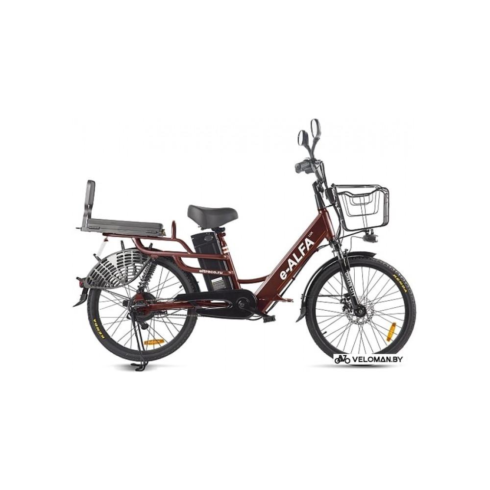 Электровелосипед городской Eltreco Green City E-Alfa Lux 2021 (коричневый)