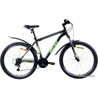 Велосипед горный AIST Quest 26 р.16 2022 (черный/зеленый)