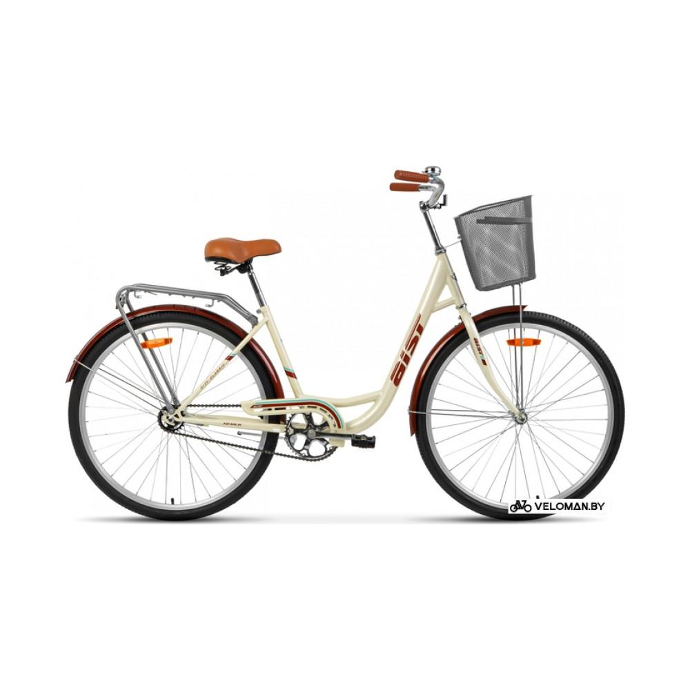 Велосипед AIST 28-245 с корзиной (бежевый, 2019)