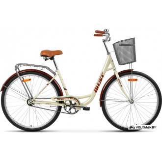 Велосипед городской AIST 28-245 с корзиной (бежевый, 2019)