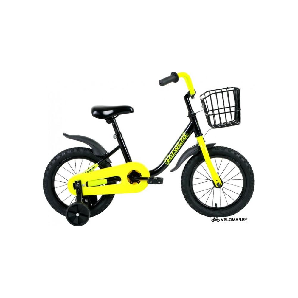 Детский велосипед Forward Barrio 14 2020 (черный/желтый)