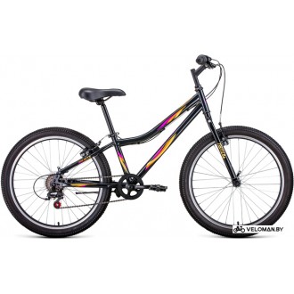Велосипед горный Forward Iris 24 1.0 2022 (темно-серый/розовый)