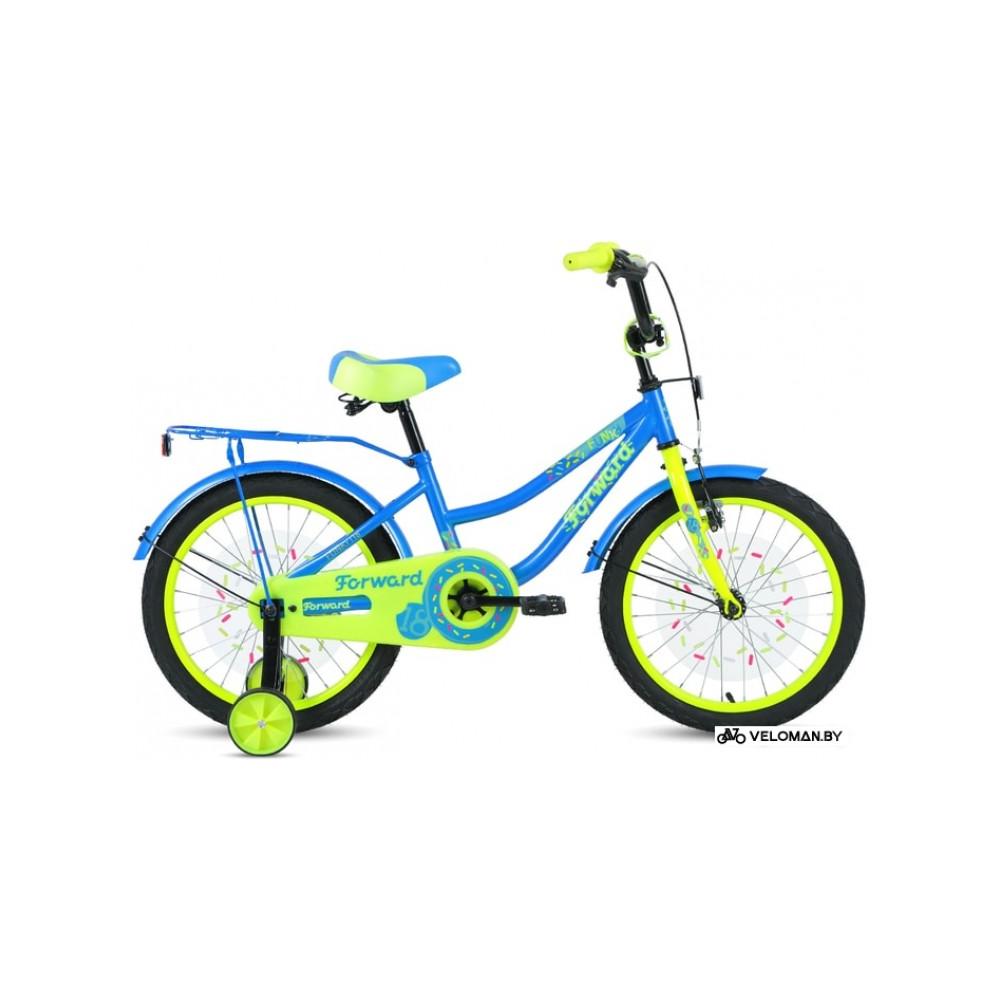 Детский велосипед Forward Funky 18 2021 (синий/желтый)