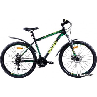Велосипед горный AIST Quest Disc 26 р18 2019 (черный/зеленый)