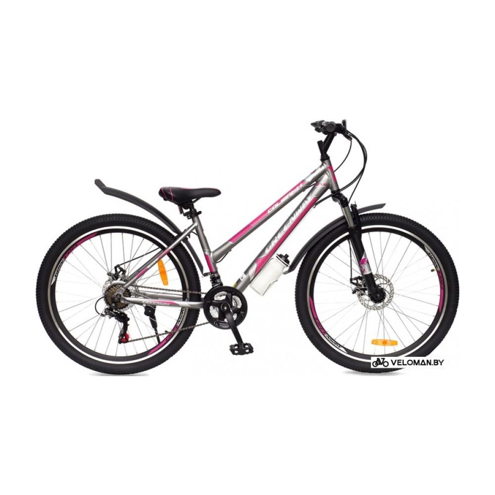 Велосипед горный Greenway Colibri-H 27.5 р.16 2021 (серый/розовый)