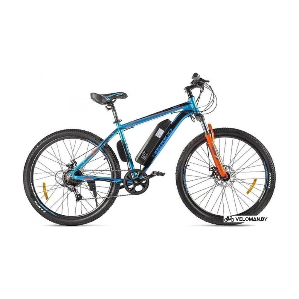 Электровелосипед горный Eltreco XT 600 D 2021 (синий/оранжевый)