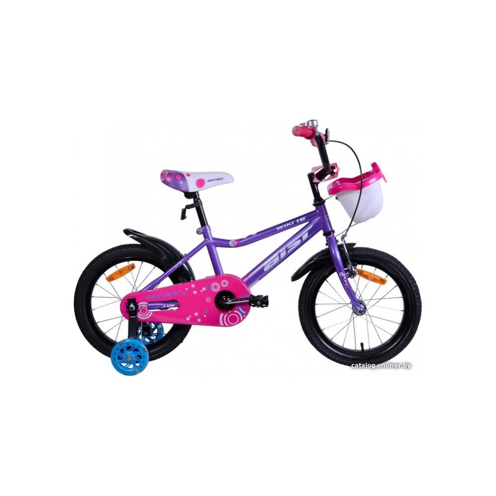 Детский велосипед AIST Wiki 16 (фиолетовый/розовый, 2019)