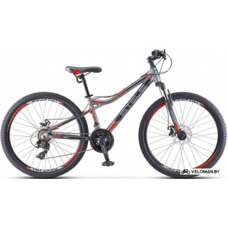 Велосипед горный Stels Navigator 610 MD 26 V040 р.16 2020 (серый/красный)