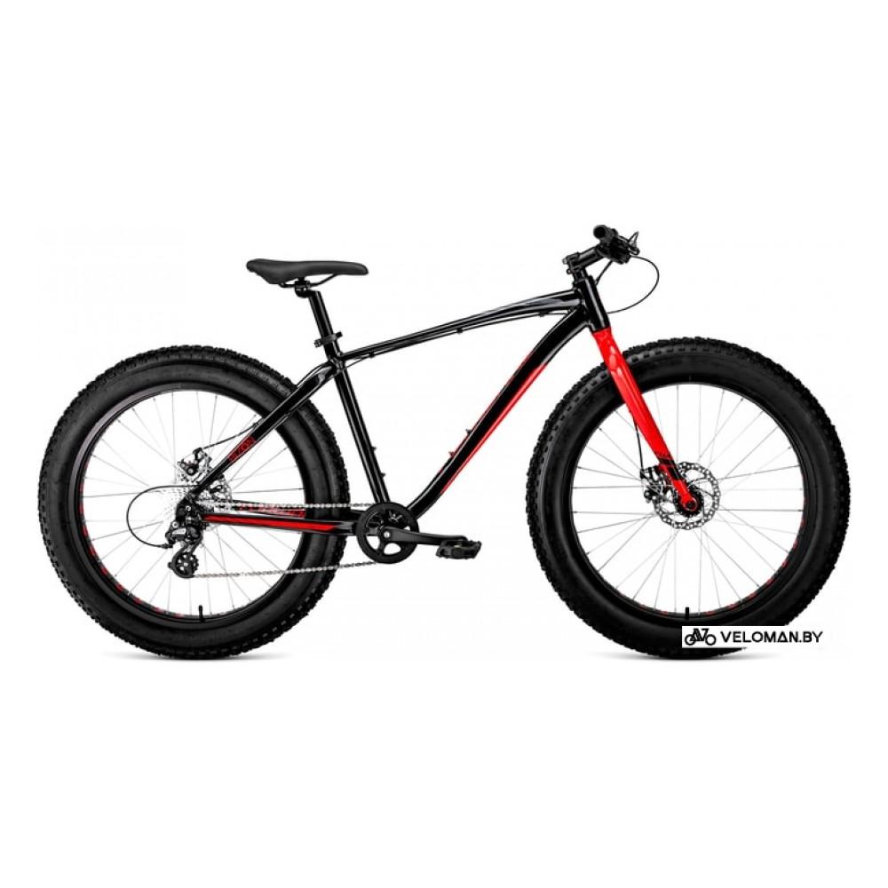 Велосипед Forward Bizon 26 2020 (черный/красный)