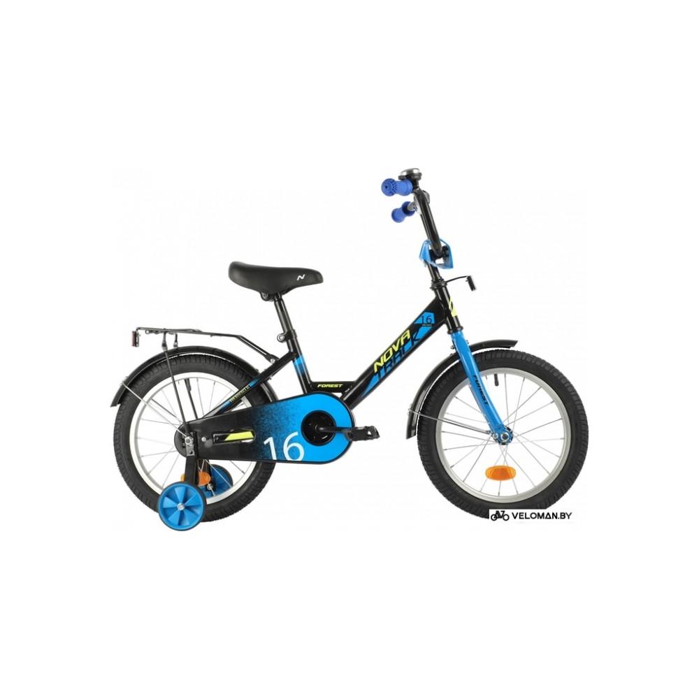 Детский велосипед Novatrack Forest 16 2021 161FOREST.BK21 (черный/синий)