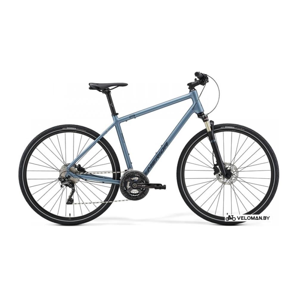 Велосипед гибридный Merida Crossway XT-Edition M 2021 (матовый стальной голубой)