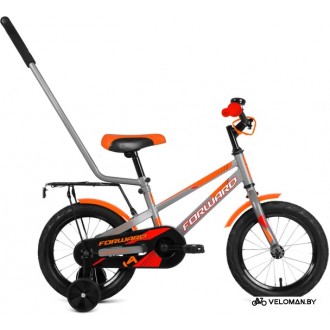 Детский велосипед Forward Meteor 14 2021 (серый/оранжевый)