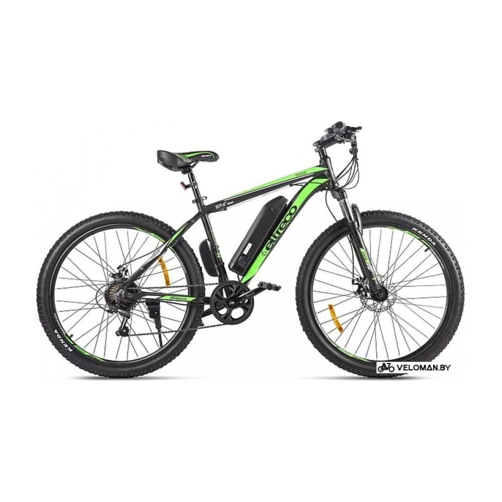 Электровелосипед горный Eltreco XT 600 D 2021 (черный/зеленый)