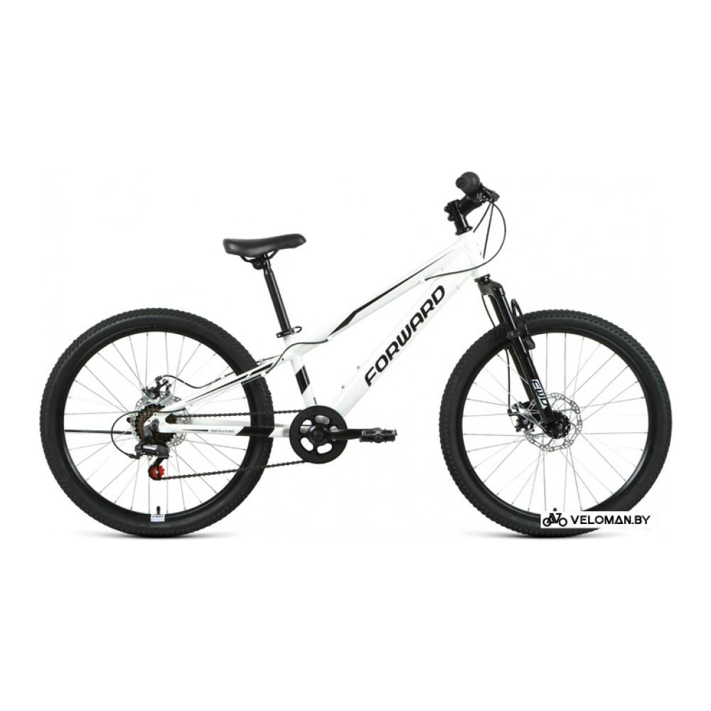 Велосипед горный Forward Rise 24 2.0 D 2022 (белый/черный)