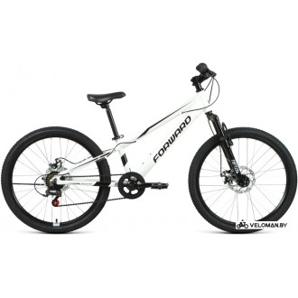 Велосипед горный Forward Rise 24 2.0 D 2022 (белый/черный)
