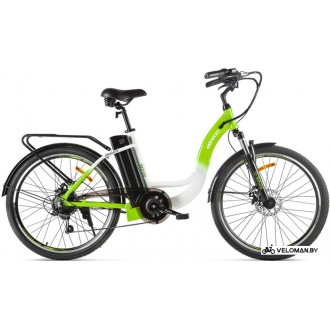 Электровелосипед Eltreco White 2022 (белый/зеленый)