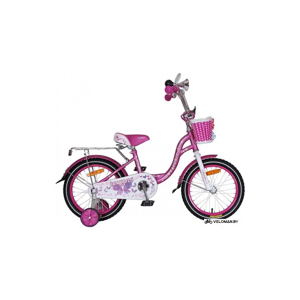 Детский велосипед Favorit Butterfly 16 2020 (розовый/белый)