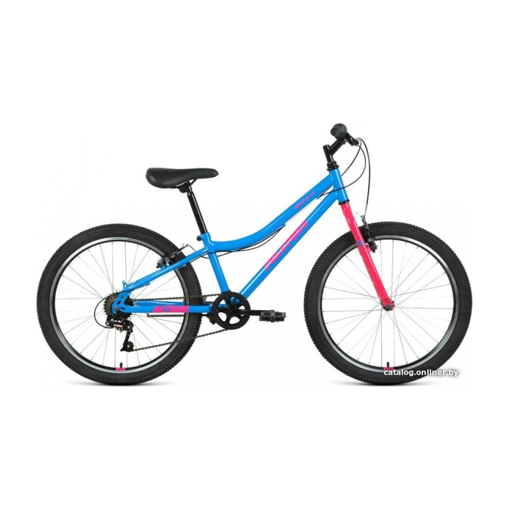 Велосипед горный Altair MTB HT 24 1.0 2021 (голубой/розовый)