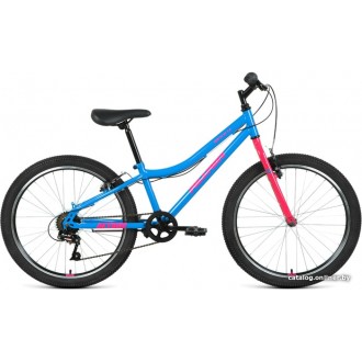 Велосипед горный Altair MTB HT 24 1.0 2021 (голубой/розовый)