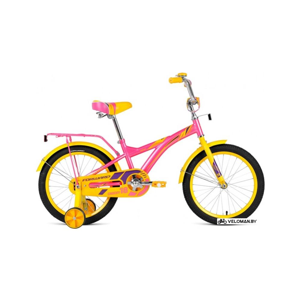 Детский велосипед Forward Crocky 18 (розовый/желтый, 2019)