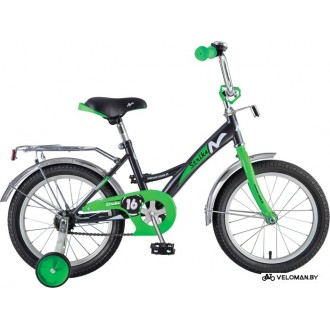 Детский велосипед Novatrack Strike 14 (черный/зеленый)