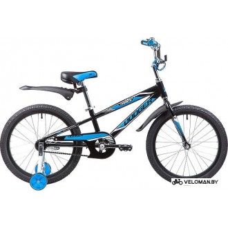 Детский велосипед Novatrack Dodger 20 (черный/синий, 2019)