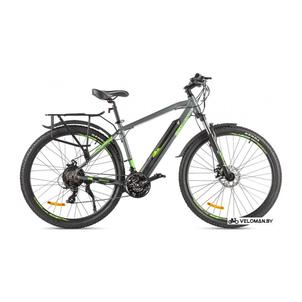 Электровелосипед горный Eltreco Ultra Max Pro 2022 (серый/зеленый)