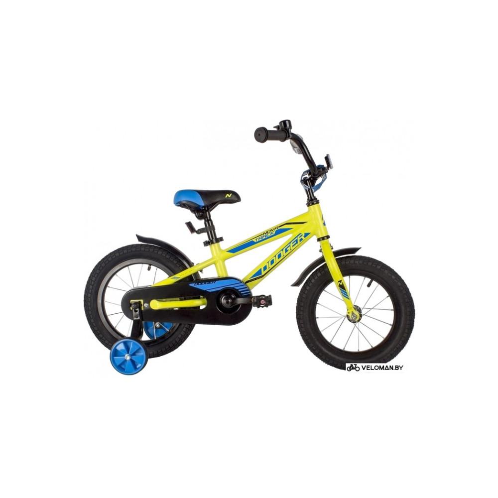 Детский велосипед Novatrack Dodger 14 2022 145ADODGER.GN22 (зеленый)