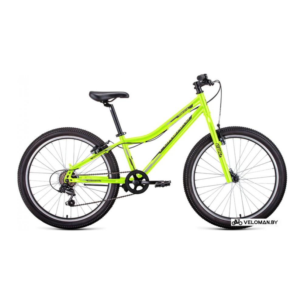 Велосипед Forward Titan 24 1.0 2022 (ярко-зеленый/темно-серый)