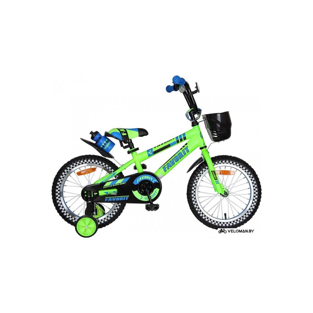Детский велосипед Favorit New Sport 16 (зеленый, 2018)