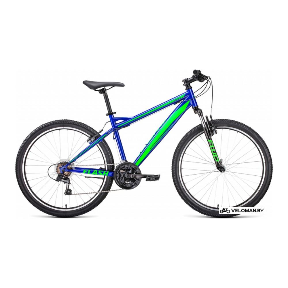 Велосипед горный Forward Flash 26 1.0 р.17 2022 (синий/ярко-зеленый)