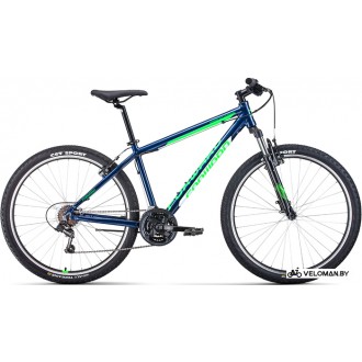 Велосипед горный Forward Apache 27.5 1.0 Classic р.17 2022 (синий/зеленый)