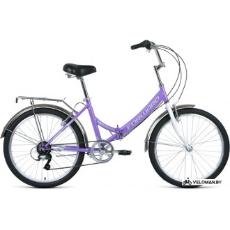 Велосипед городской Forward Valencia 24 2.0 2021 (фиолетовый)
