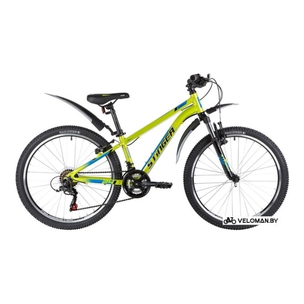 Велосипед горный Stinger Element STD 24 р.12 2020 (салатовый)