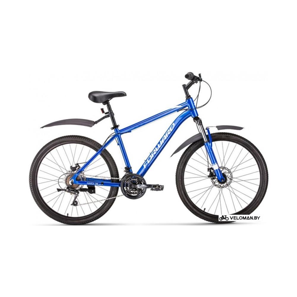 Велосипед горный Forward Hardi 26 2.0 disc 2020 (синий)