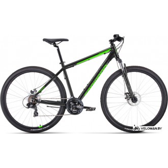 Велосипед горный Forward Apache 29 2.0 D Classic р.21 2022 (черный/ярко-зеленый)