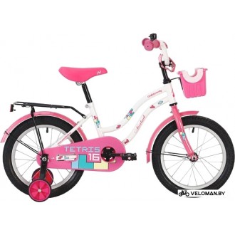 Детский велосипед Novatrack Tetris 12 121TETRIS.WT20 (белый/розовый, 2020)