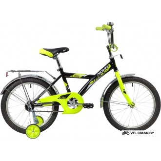 Детский велосипед Novatrack Astra 18 183ASTRA.BK20 (черный/салатовый, 2020)