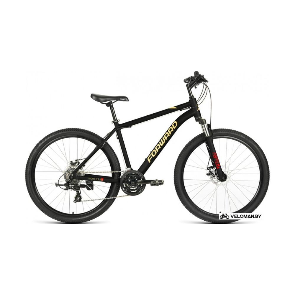 Велосипед горный Forward Hardi 27.5 X D 2022 (черный/желтый)