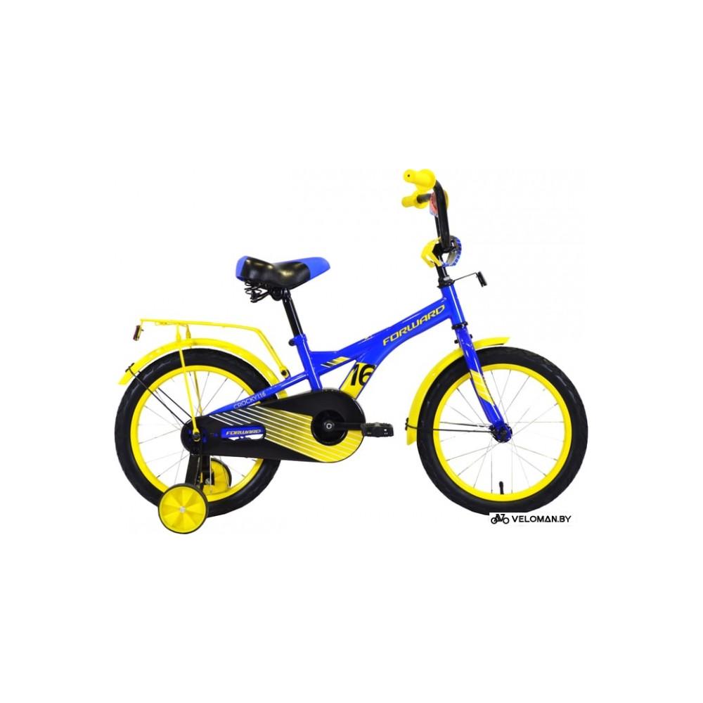 Детский велосипед Forward Crocky 18 2020 (синий/желтый)