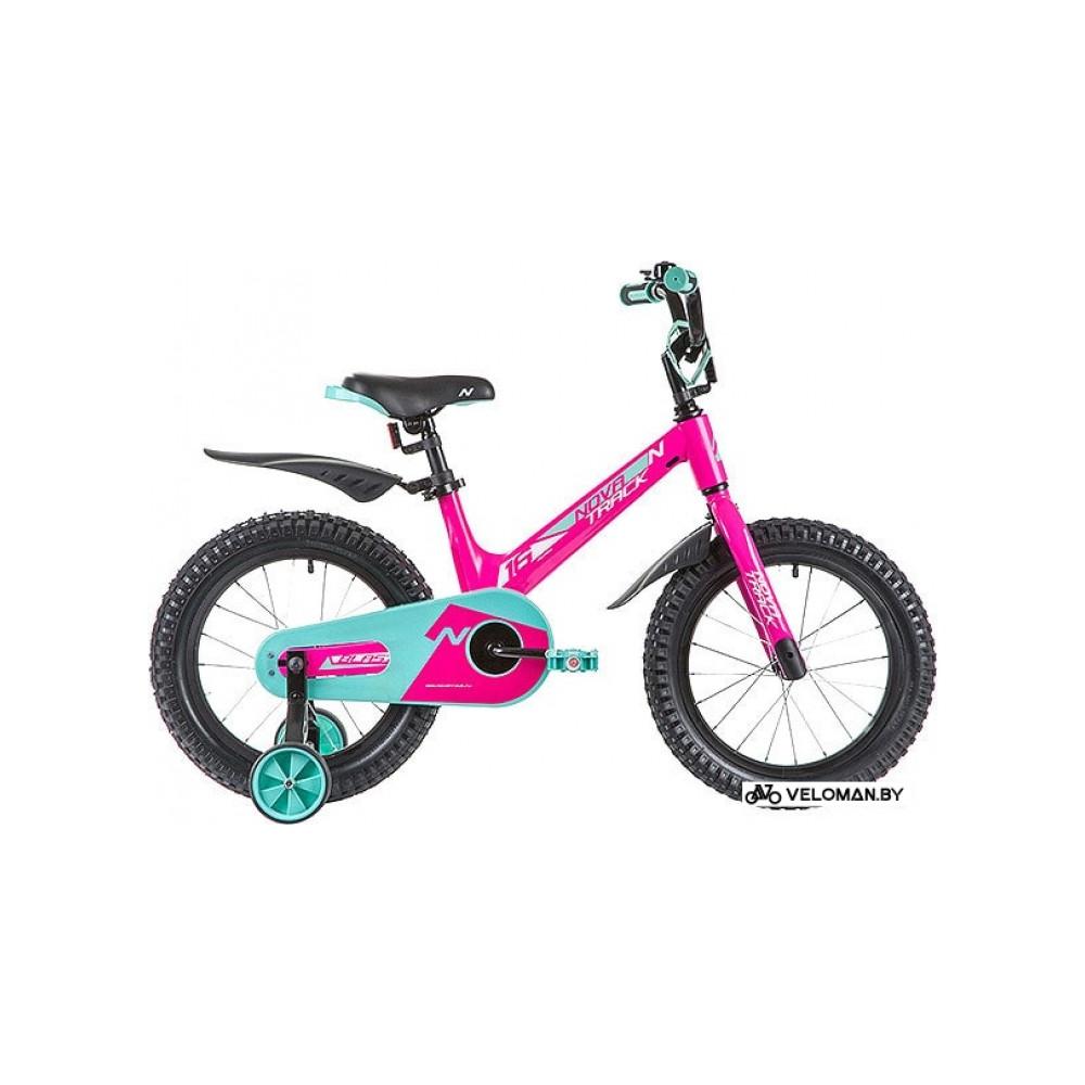 Детский велосипед Novatrack Blast 16 (розовый/голубой, 2019)