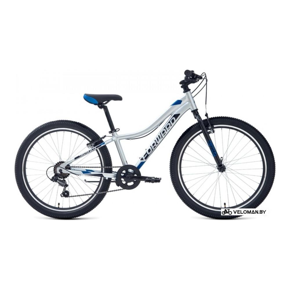 Велосипед горный Forward Twister 24 1.2 2021 (серебристый)