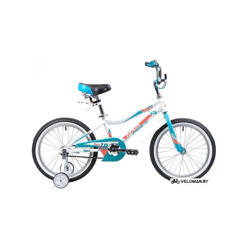 Детский велосипед Novatrack Novara 18 (белый/голубой, 2019)